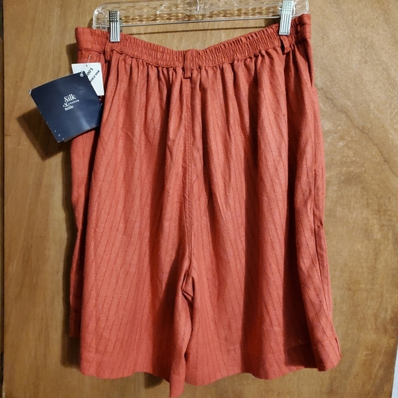SILK EXCHANGE PLUS 18W. ORANGE WASHABLE SILK. FLOWY. NWT - Picture 9 of 13